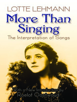 cover image of More Than Singing